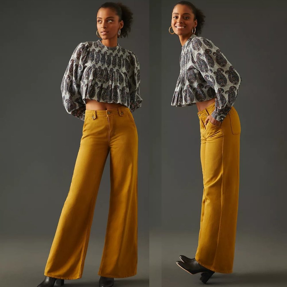 Anthropologie Pilcro Low-Rise Column Pants new with tag.  Burnt Umber color.